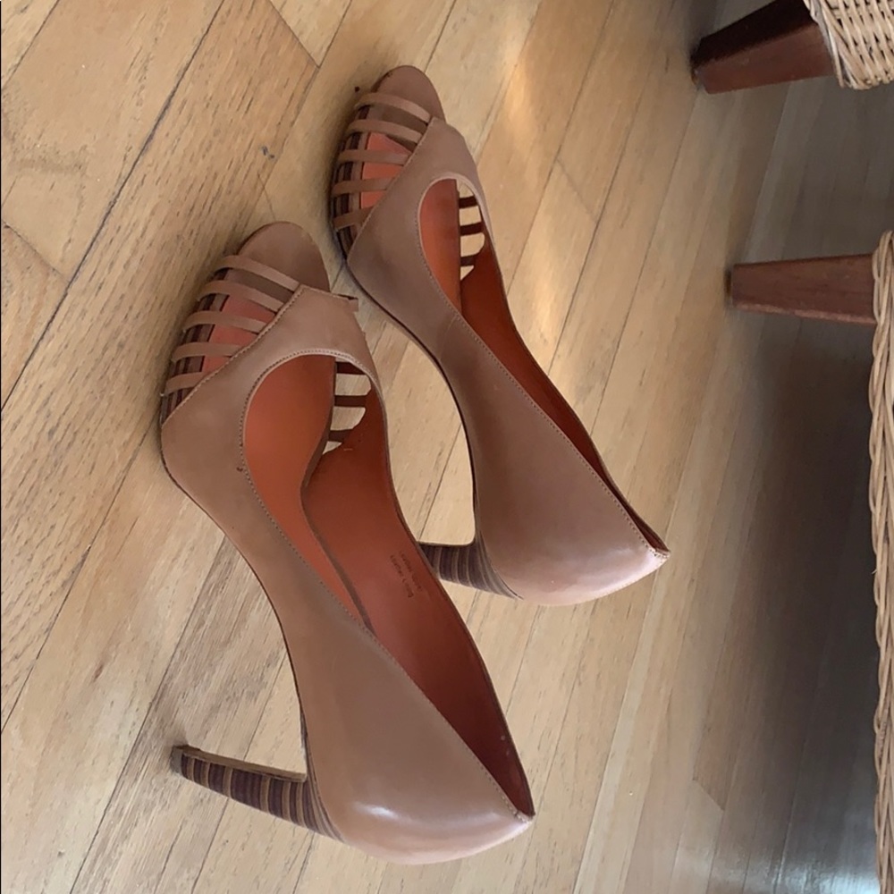 Open Toe Multi Neutral Colored Pumps - image 4